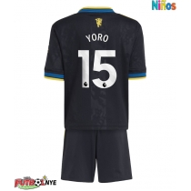 Camiseta Manchester United Leny Yoro #15 Tercera Equipación para niños 2025-26 manga corta (+ pantalones cortos)